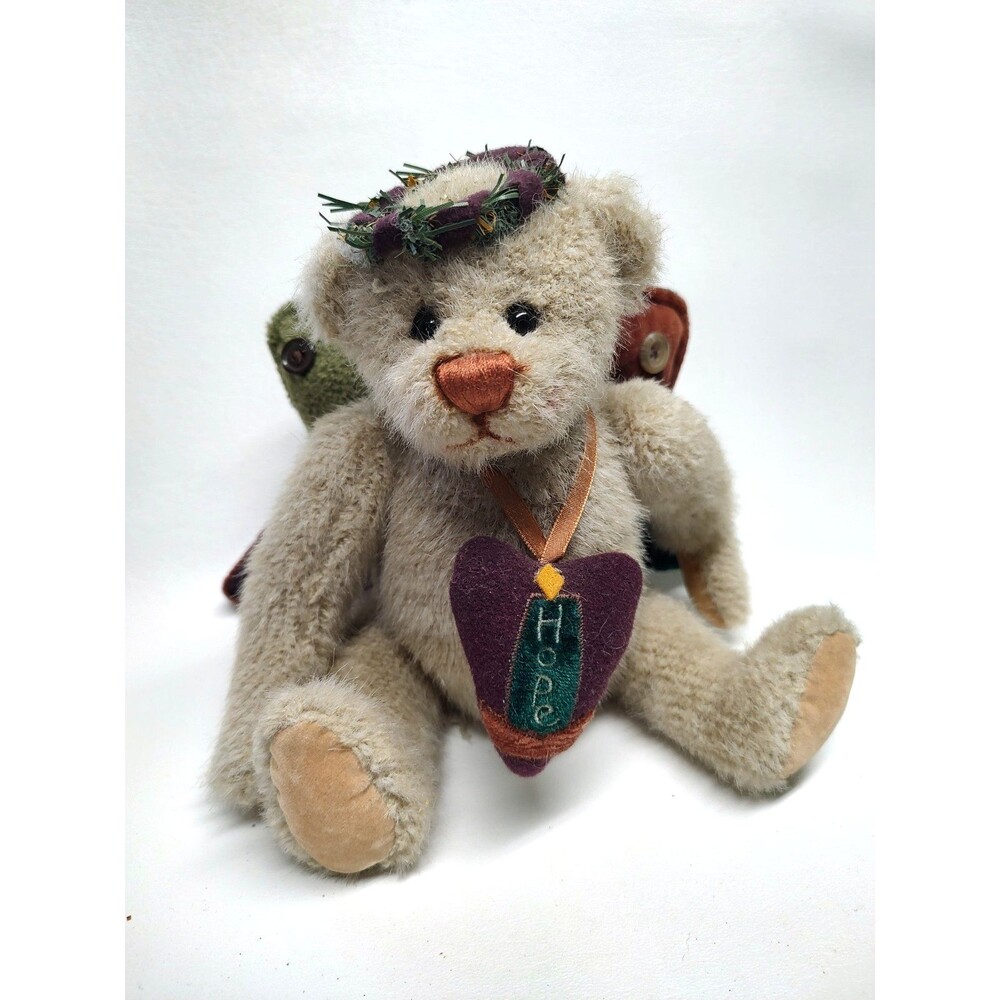 Vintage Hope Angel Bear Cottage Collectables by Lorraine Chein 10" Tall